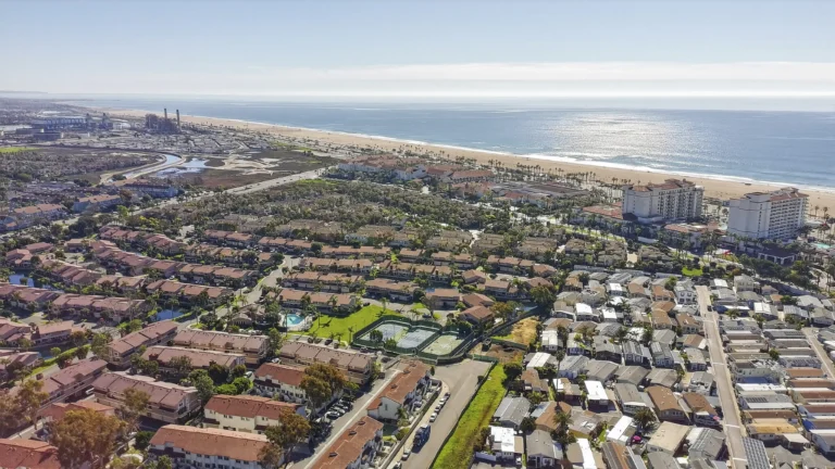 Drone photo highlighting proximity to trails and recreational areas