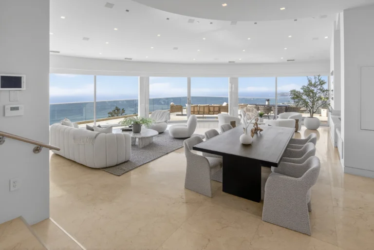 stunning view from open concept dining and living room