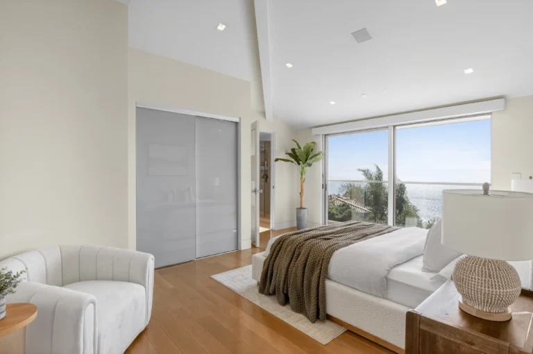 Guest bedroom with ocean view