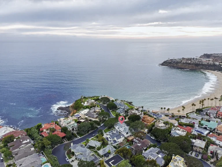 Drone of house on Emerald Bay